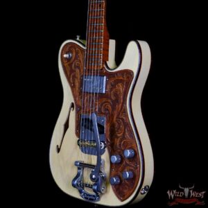 Fender Custom Shop Ron Thorn Masterbuilt 72 Custom Thinline Telecaster Journeyman Relic HS Bigsby Roasted Flame Neck Nocaster Blonde - Image 2