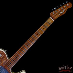 Fender Custom Shop Ron Thorn Masterbuilt 72 Custom Thinline Telecaster Journeyman Relic HS Bigsby Roasted Flame Neck Nocaster Blonde - Image 5
