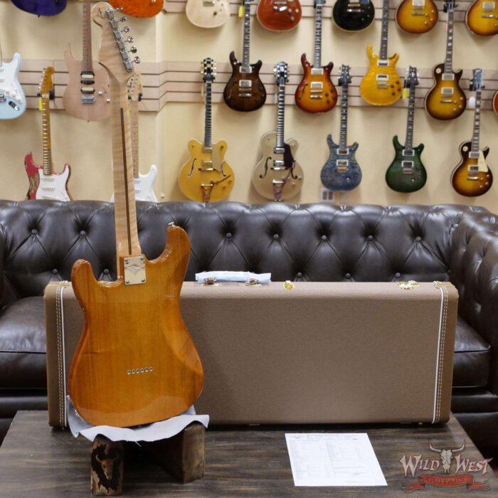 Fender Custom Shop Ron Thorn Masterbuilt Quilt Top Stratocaster P-90 Chambered Mahogany Body AA Flame Neck Honey Burst - Image 9