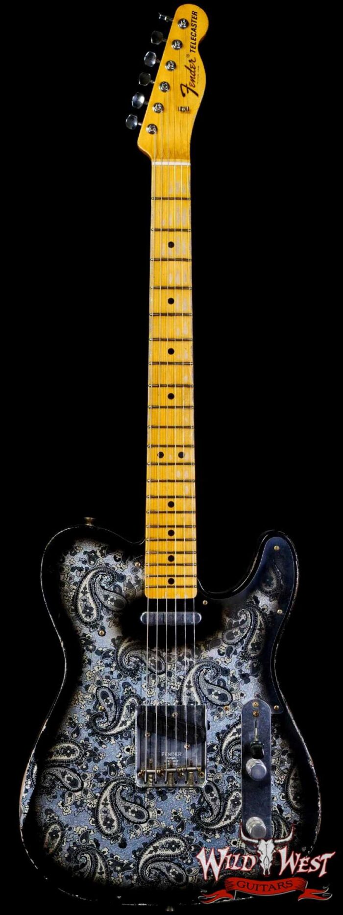 Fender Custom Shop Ron Thorn Masterbuilt 1968 Telecaster Maple Fingerboard Relic Black Paisley - Image 1