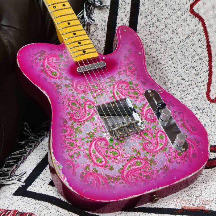 Fender Custom Shop Ron Thorn Masterbuilt 1968 Telecaster Maple Fingerboard Relic Pink Paisley - Image 8