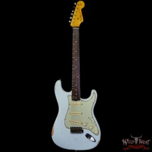 Fender Custom Shop Todd Krause Masterbuilt 1962 Stratocaster Brazilian Rosewood Board Hand-Wound Pickups Relic Sonic Blue 6.85 LBS - Image 3