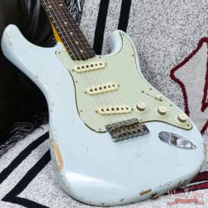 Fender Custom Shop Todd Krause Masterbuilt 1962 Stratocaster Brazilian Rosewood Board Hand-Wound Pickups Relic Sonic Blue 6.85 LBS - Image 8