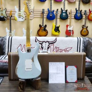 Fender Custom Shop Todd Krause Masterbuilt 1962 Stratocaster Brazilian Rosewood Board Hand-Wound Pickups Relic Sonic Blue 6.85 LBS - Image 10