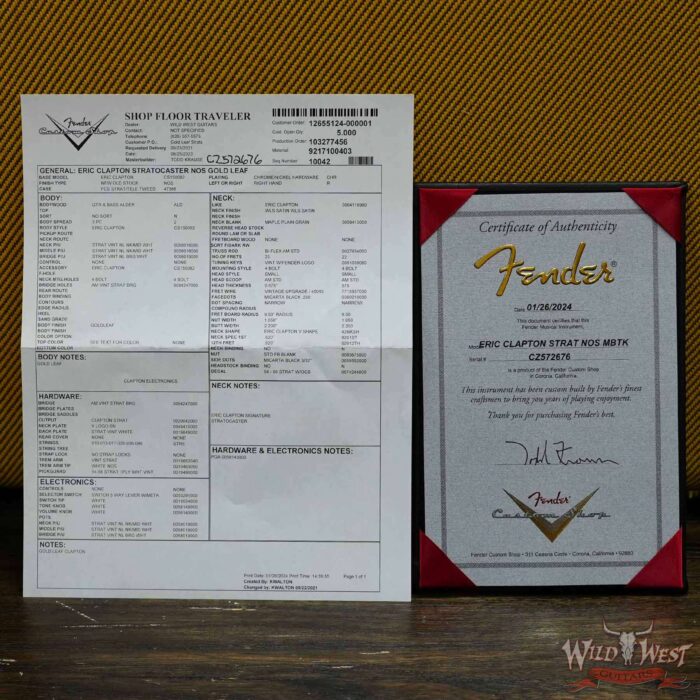 Fender Custom Shop Todd Krause Masterbuilt Eric Clapton Signature Stratocaster NOS Gold Leaf - Image 13