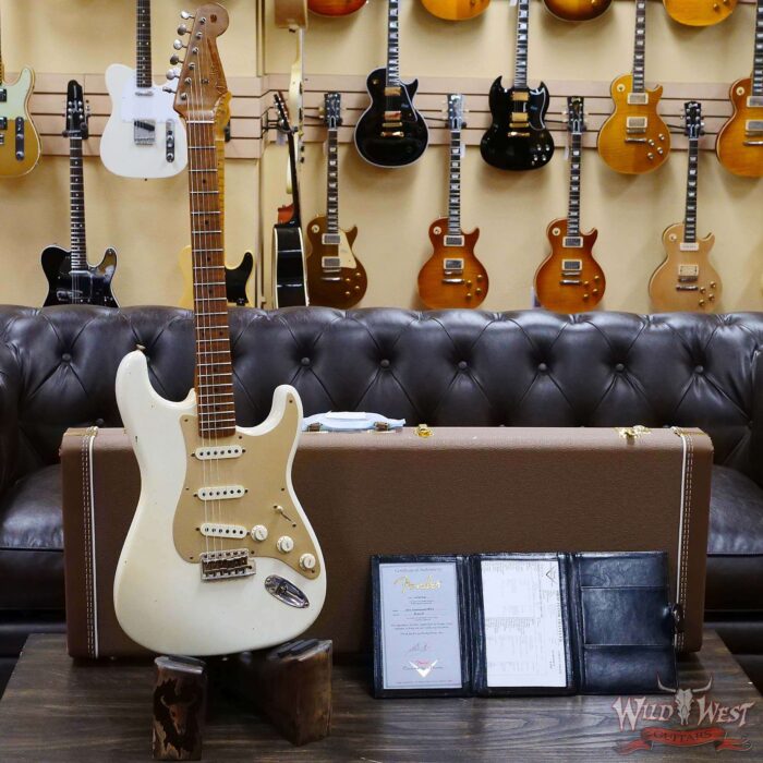 Fender Custom Shop Vincent Van Trigt Masterbuilt 60’s Roasted Stratocaster Journeyman Relic Olympic White - Image 6