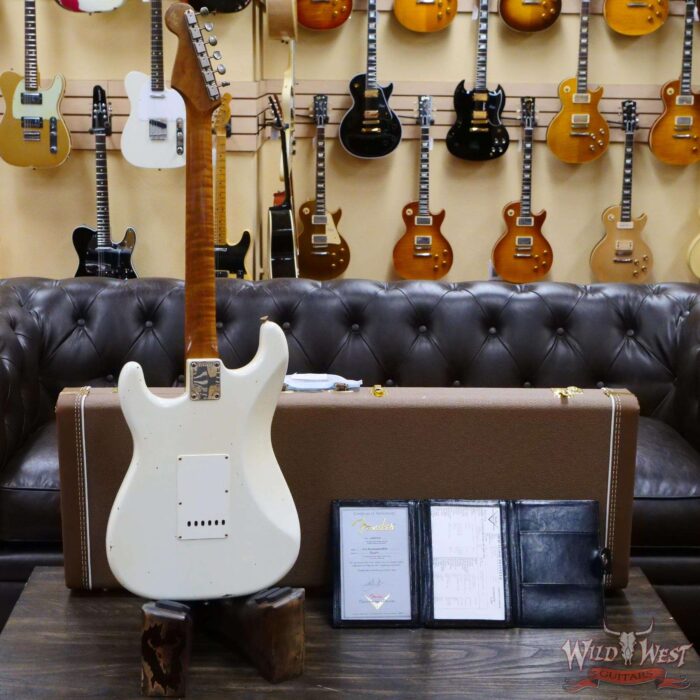 Fender Custom Shop Vincent Van Trigt Masterbuilt 60’s Roasted Stratocaster Journeyman Relic Olympic White - Image 11