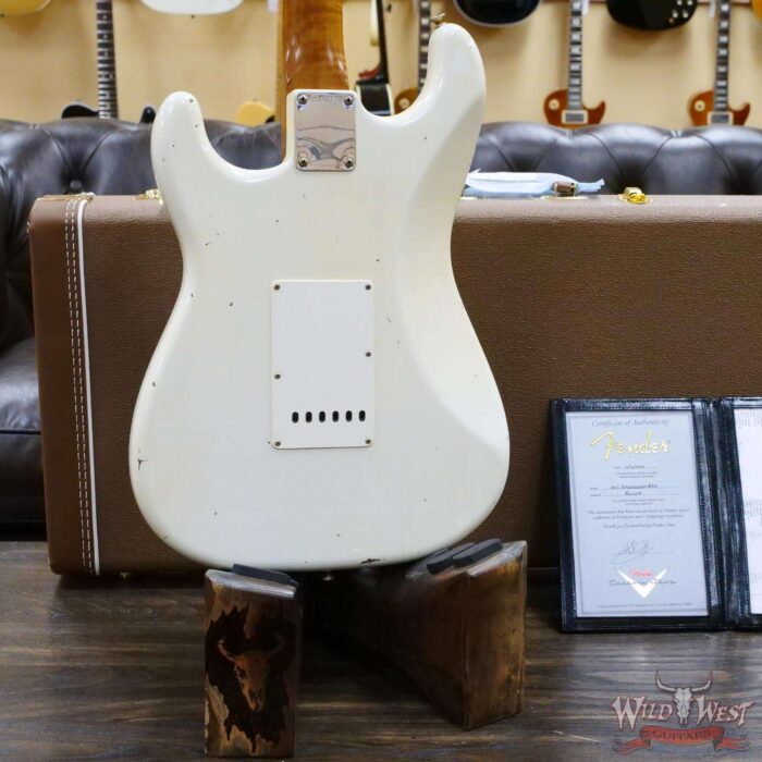 Fender Custom Shop Vincent Van Trigt Masterbuilt 60’s Roasted Stratocaster Journeyman Relic Olympic White - Image 13