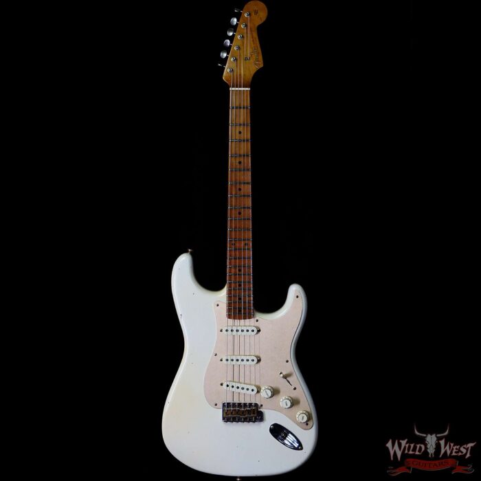 Fender Custom Shop Vincent Van Trigt Masterbuilt 60’s Roasted Stratocaster Journeyman Relic Olympic White - Image 3