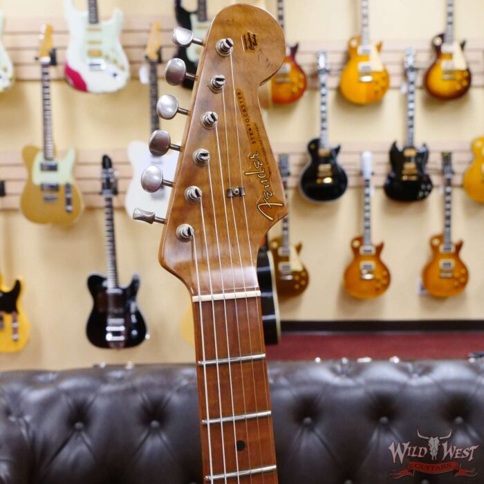 Fender Custom Shop Vincent Van Trigt Masterbuilt 60’s Roasted Stratocaster Journeyman Relic Olympic White - Image 7