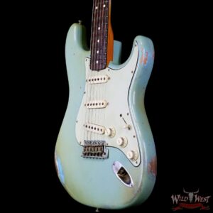Fender Custom Shop Vincent Van Trigt Masterbuilt 1963 Stratocaster Relic Aged Daphne Blue 7.65 LBS - Image 2