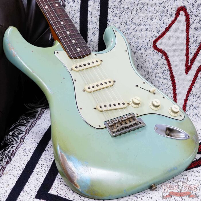 Fender Custom Shop Vincent Van Trigt Masterbuilt 1963 Stratocaster Relic Aged Daphne Blue 7.65 LBS - Image 8