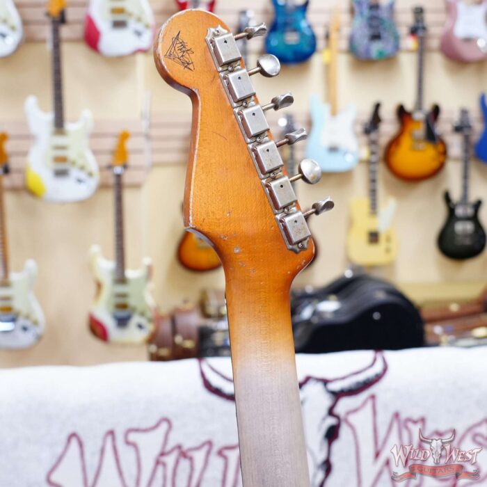 Fender Custom Shop Vincent Van Trigt Masterbuilt 1963 Stratocaster Relic Aged Daphne Blue 7.65 LBS - Image 11
