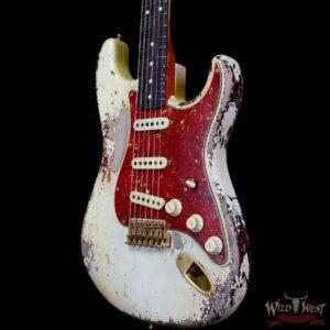 Fender Custom Shop Vincent Van Trigt Masterbuilt 1962 Stratocaster Heavy Relic Vintage White Over 3 Tone Sunburst - Image 2