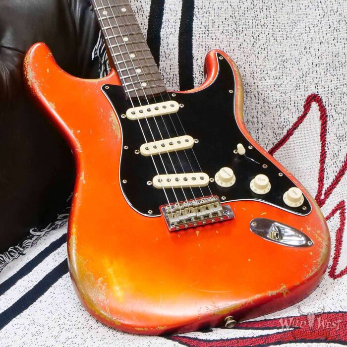 Fender Custom Shop Vincent Van Trigt Masterbuilt 1963 Stratocaster Relic Orange with Black Pickguard - Image 8