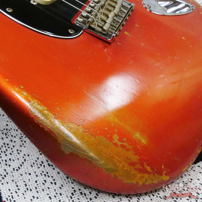 Fender Custom Shop Vincent Van Trigt Masterbuilt 1963 Stratocaster Relic Orange with Black Pickguard - Image 10