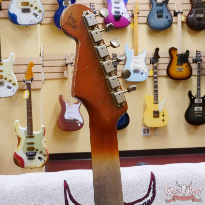 Fender Custom Shop Vincent Van Trigt Masterbuilt 1963 Stratocaster Relic Orange with Black Pickguard - Image 12