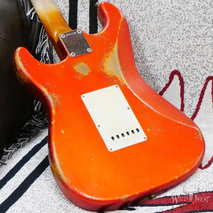 Fender Custom Shop Vincent Van Trigt Masterbuilt 1963 Stratocaster Relic Orange with Black Pickguard - Image 13