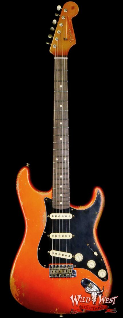 Fender Custom Shop Vincent Van Trigt Masterbuilt 1963 Stratocaster Relic Orange with Black Pickguard