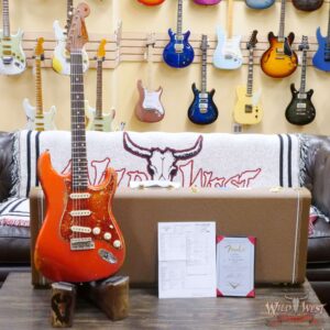 Fender Custom Shop Vincent Van Trigt Masterbuilt 1963 Stratocaster Relic Orange with Tortoise Shell Pickguard - Image 6