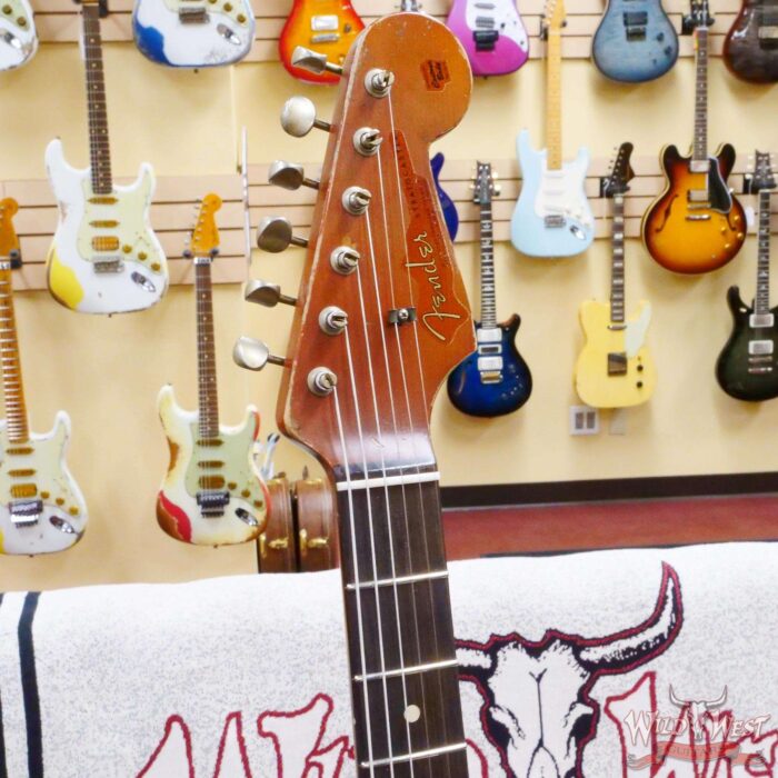 Fender Custom Shop Vincent Van Trigt Masterbuilt 1963 Stratocaster Relic Orange with Tortoise Shell Pickguard - Image 7