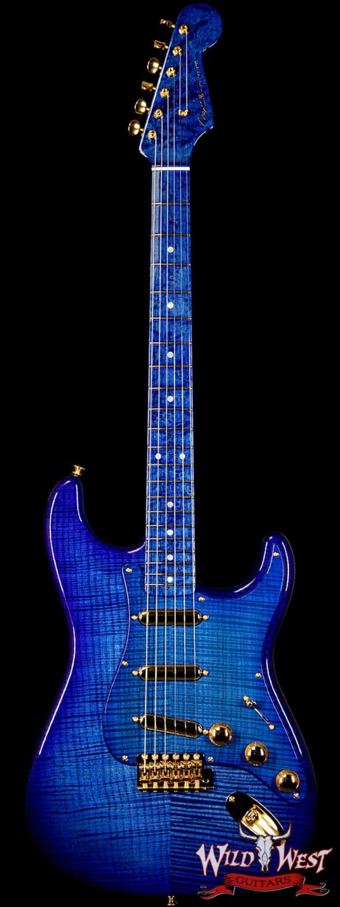 Fender Custom Shop Masterbuilt Yuriy Shishkov 1956 Stratocaster NOS Flame Top Birdseye Nk Royal Blue - Image 1