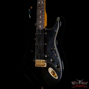 Fender Custom Shop Yuriy Shishkov Masterbuilt 60’s Stratocaster Journeyman Relic Black with Black Pickguard Josefina Hand-Wound Pickups - Image 2