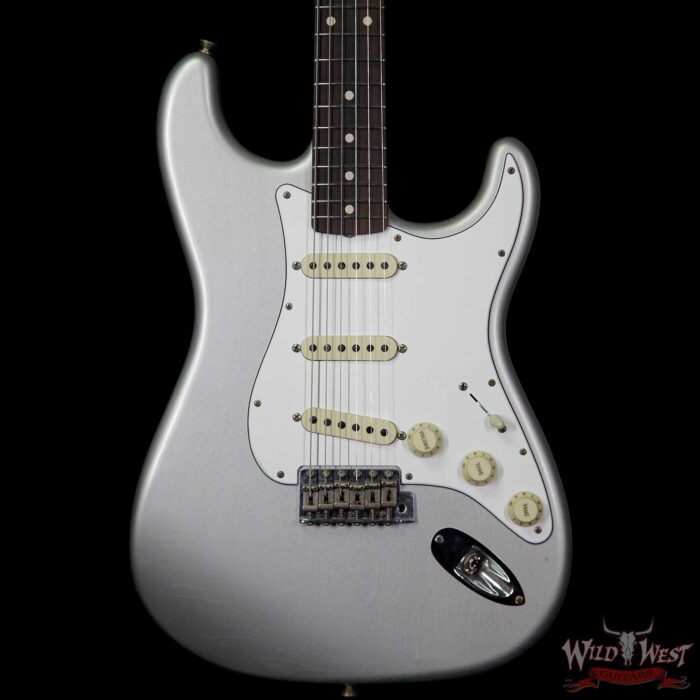 Fender Custom Shop Masterbuilt Yuriy Shishkov 1961 Stratocaster Journeyman Relic Brazilian Rosewood Board Inca Silver - Image 3