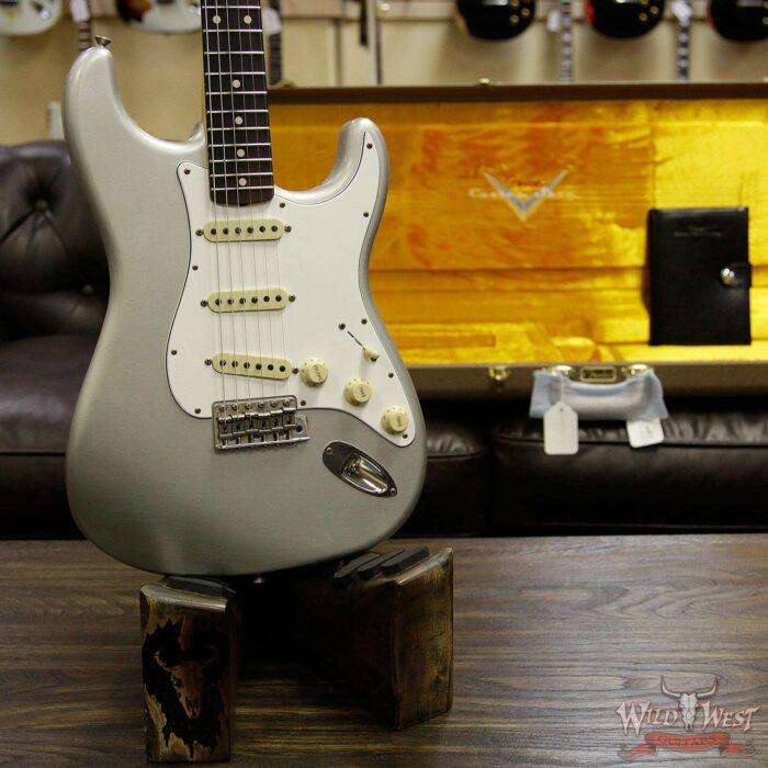 Fender Custom Shop Masterbuilt Yuriy Shishkov 1961 Stratocaster Journeyman Relic Brazilian Rosewood Board Inca Silver - Image 12