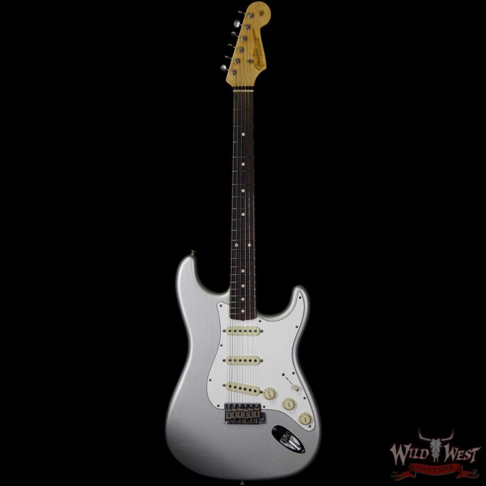Fender Custom Shop Masterbuilt Yuriy Shishkov 1961 Stratocaster Journeyman Relic Brazilian Rosewood Board Inca Silver - Image 4