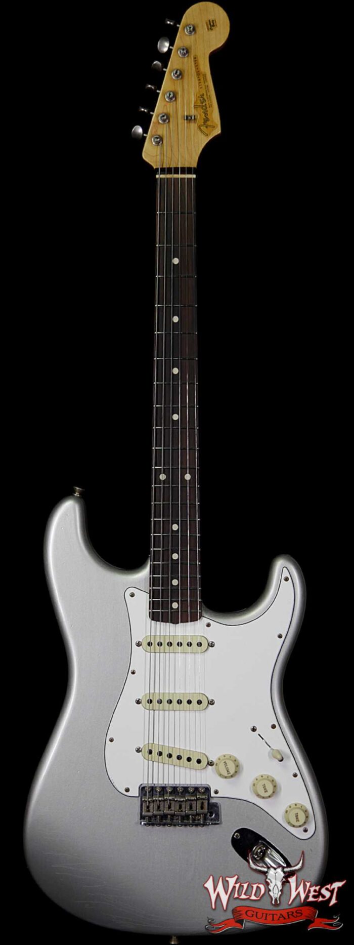 Fender Custom Shop Masterbuilt Yuriy Shishkov 1961 Stratocaster Journeyman Relic Brazilian Rosewood Board Inca Silver - Image 1