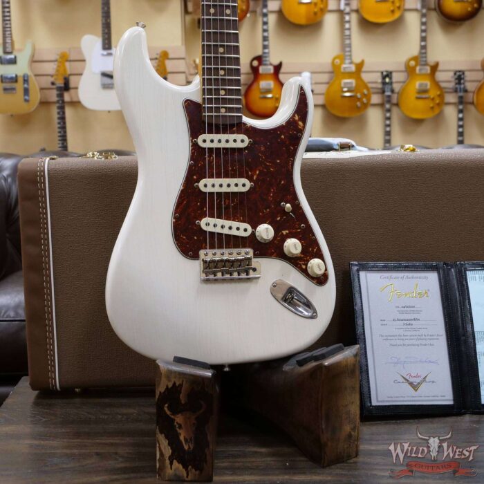 Fender Custom Shop Yuriy Shishkov Masterbuilt 1963 Stratocaster Journeyman Relic AAA Rosewood Fingerboard Aged Arctic White - Image 8