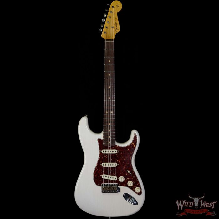 Fender Custom Shop Yuriy Shishkov Masterbuilt 1963 Stratocaster Journeyman Relic AAA Rosewood Fingerboard Aged Arctic White - Image 3