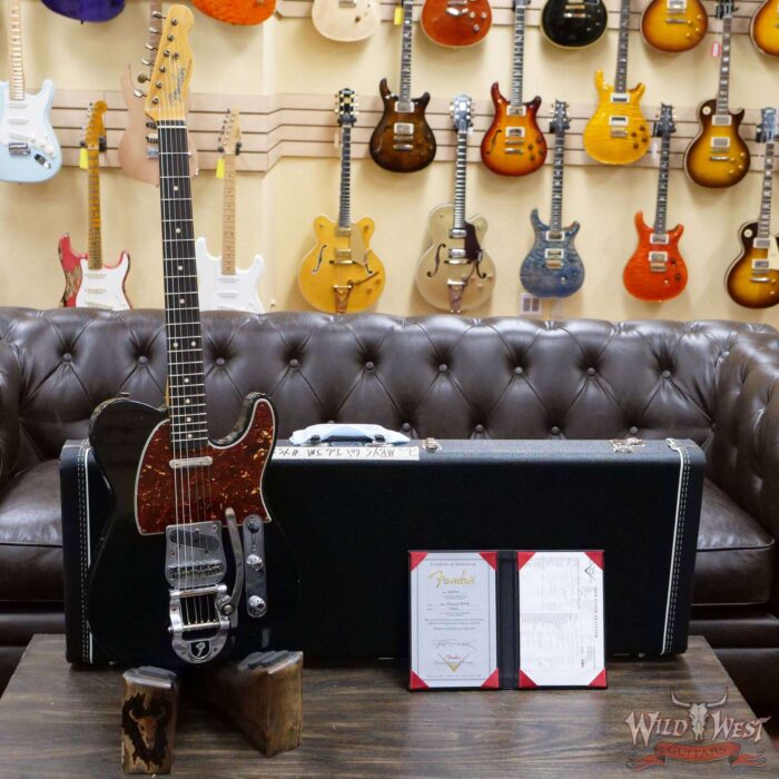 Fender Custom Shop Yuriy Shishkov Masterbuilt 60’s Telecaster Josefina Hand-Wound Pickups Bigsby B-5 Journeyman Relic Black - Image 6