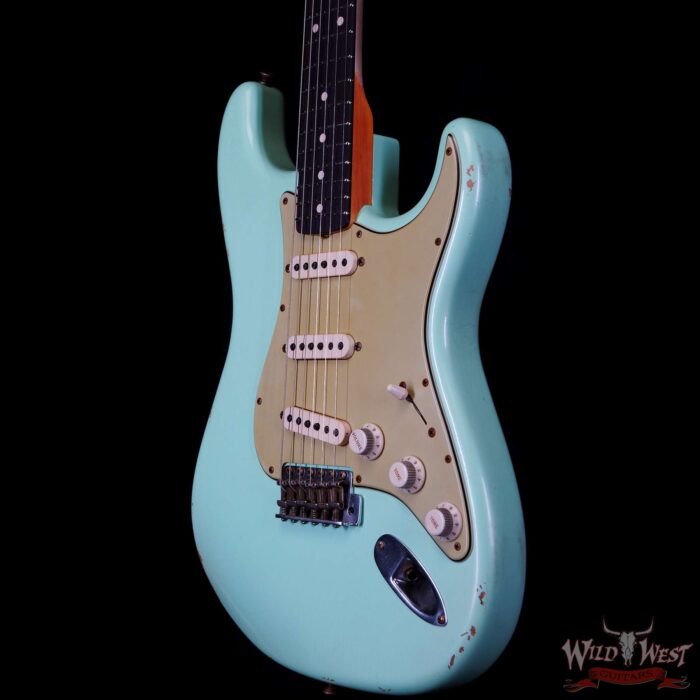 Fender Custom Shop Yuriy Shishkov Masterbuilt 1963 Stratocaster Relic Surf Green - Image 2