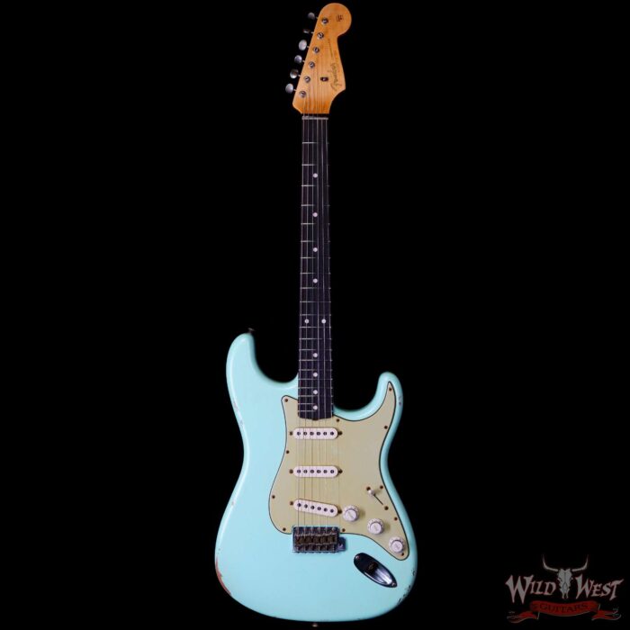 Fender Custom Shop Yuriy Shishkov Masterbuilt 1963 Stratocaster Relic Surf Green - Image 3
