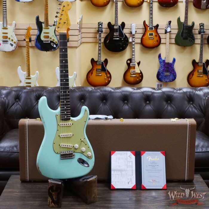 Fender Custom Shop Yuriy Shishkov Masterbuilt 1963 Stratocaster Relic Surf Green - Image 6