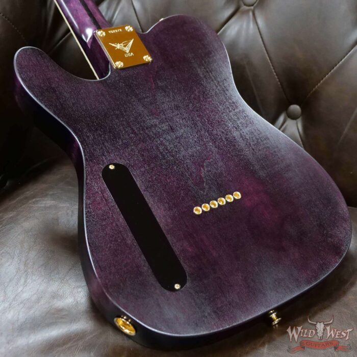 Fender Custom Shop Yuriy Shishkov Masterbuilt Prestige Leaves of Tears Telecaster NOS Josefina Hand-Wound Pickups Purple Sunburst - Image 11