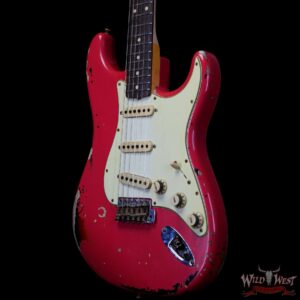 Fender Custom Shop Michael Landau Signature 1963 Stratocaster Rosewood Board Fiesta Red over 3-Color Sunburst - Image 2