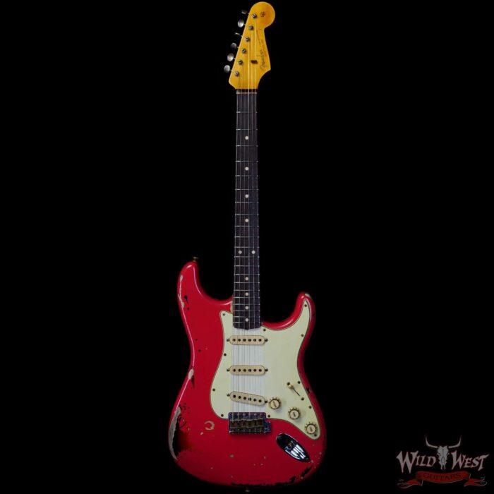 Fender Custom Shop Michael Landau Signature 1963 Stratocaster Rosewood Board Fiesta Red over 3-Color Sunburst - Image 3