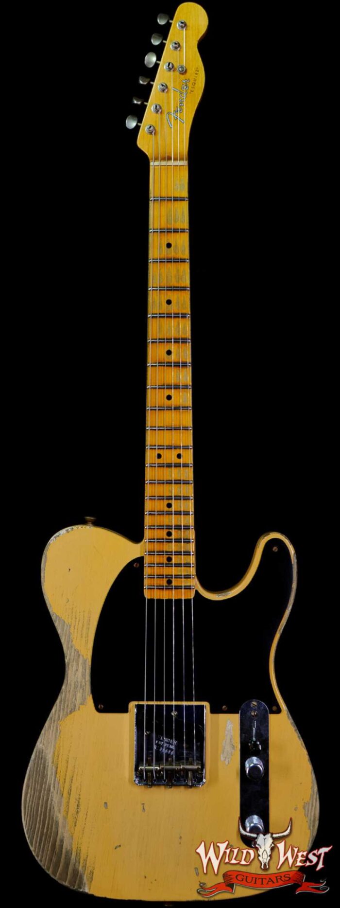 Fender Custom Shop Limited 50’s Pine Esquire Hand-Wound Pickup Super Heavy Relic Aged Nocaster Blonde 6.90 LBS - Image 1