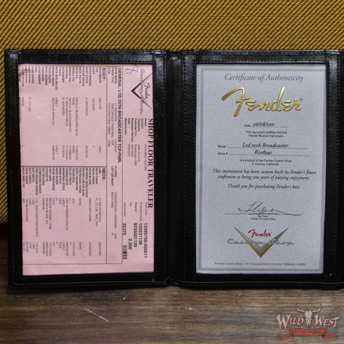 Fender Custom Shop 70th Anniversary Broadcaster NOS Time Capsule Hand-Wound Pickups Nocaster Blonde - Image 12