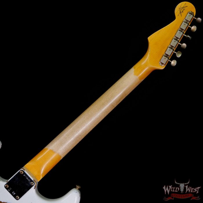 Fender Custom Shop Wild West White Lightning Stratocaster HSS Floyd Rose Maple Board 21 Frets Heavy Relic 2 Tone Sunburst - Image 5