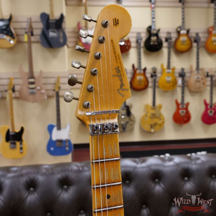 Fender Custom Shop Wild West White Lightning Stratocaster HSS Floyd Rose Maple Board 21 Frets Heavy Relic 2 Tone Sunburst - Image 7