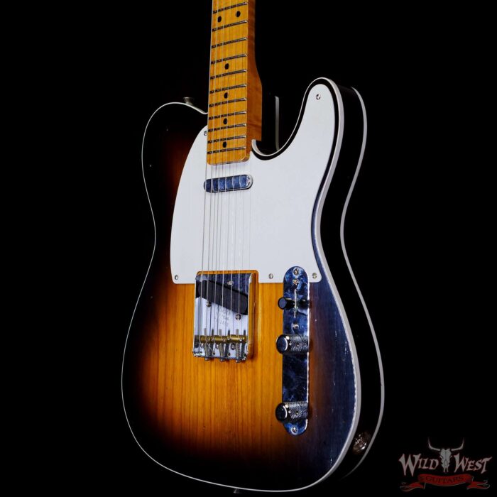 Fender Custom Shop Limited Edition ‘50s Telecaster Flame Maple Neck Hand-Wound Journeyman Relic 2 Tone Sunburst - Image 2