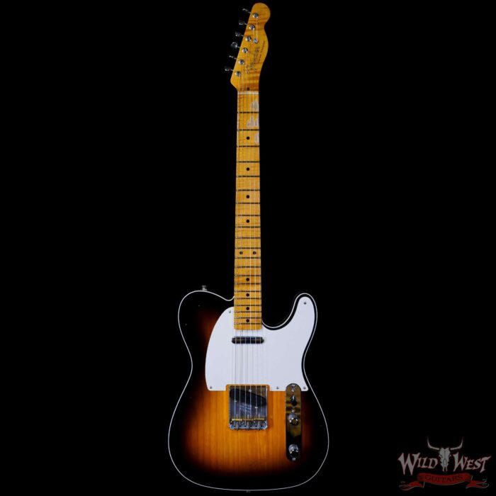 Fender Custom Shop Limited Edition ‘50s Telecaster Flame Maple Neck Hand-Wound Journeyman Relic 2 Tone Sunburst - Image 3