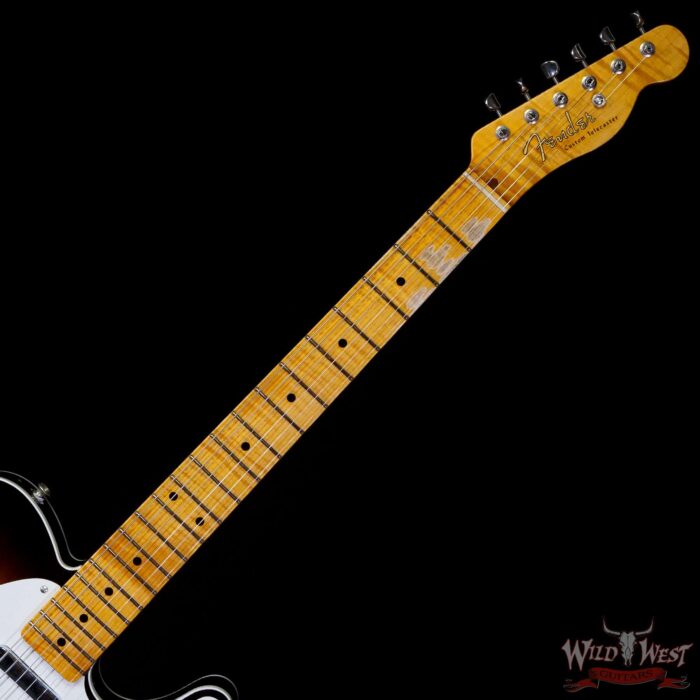Fender Custom Shop Limited Edition ‘50s Telecaster Flame Maple Neck Hand-Wound Journeyman Relic 2 Tone Sunburst - Image 4