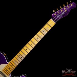 Fender Custom Shop 1950s Thinline Telecaster Heavy Relic Purple Metallic over Magenta Sparkle - Image 4
