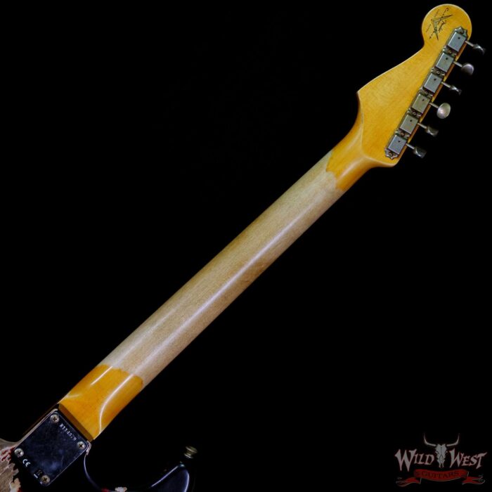 Fender Custom Shop Wild West Black Lightning 2.0 Stratocaster HSS Maple Board 22 Frets Heavy Relic Candy Apple Red - Image 5