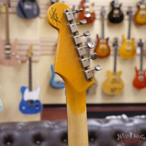 Fender Custom Shop Wild West White Lightning Stratocaster HSS Floyd Rose Rosewood Board 22 Frets Heavy Relic Lake Placid Blue - Image 10